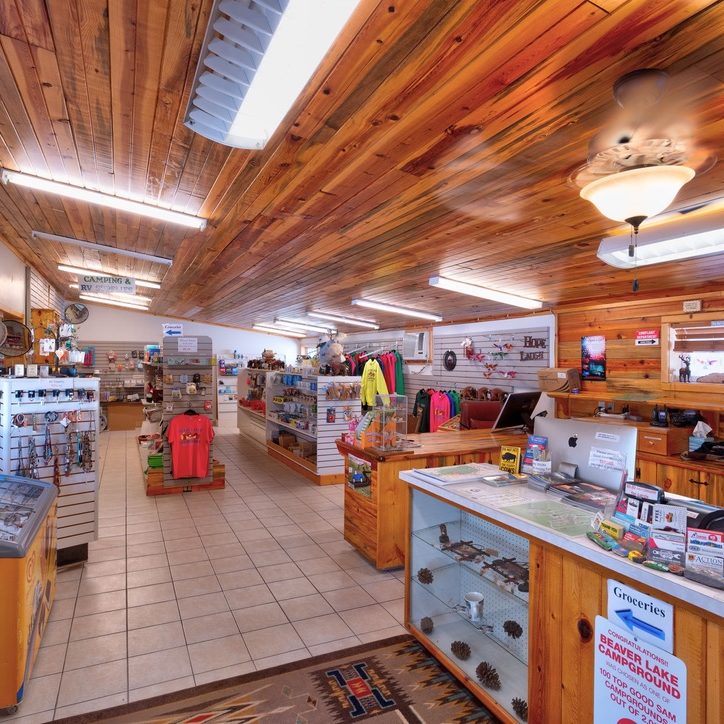 View of interior of Beaver Lake Campground Store